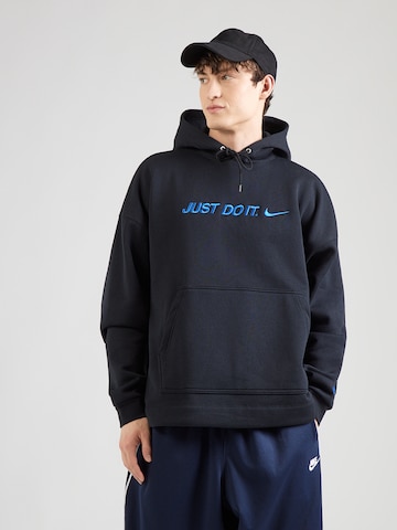 Nike Sportswear Sweatshirt 'CLUB' in Zwart: voorkant
