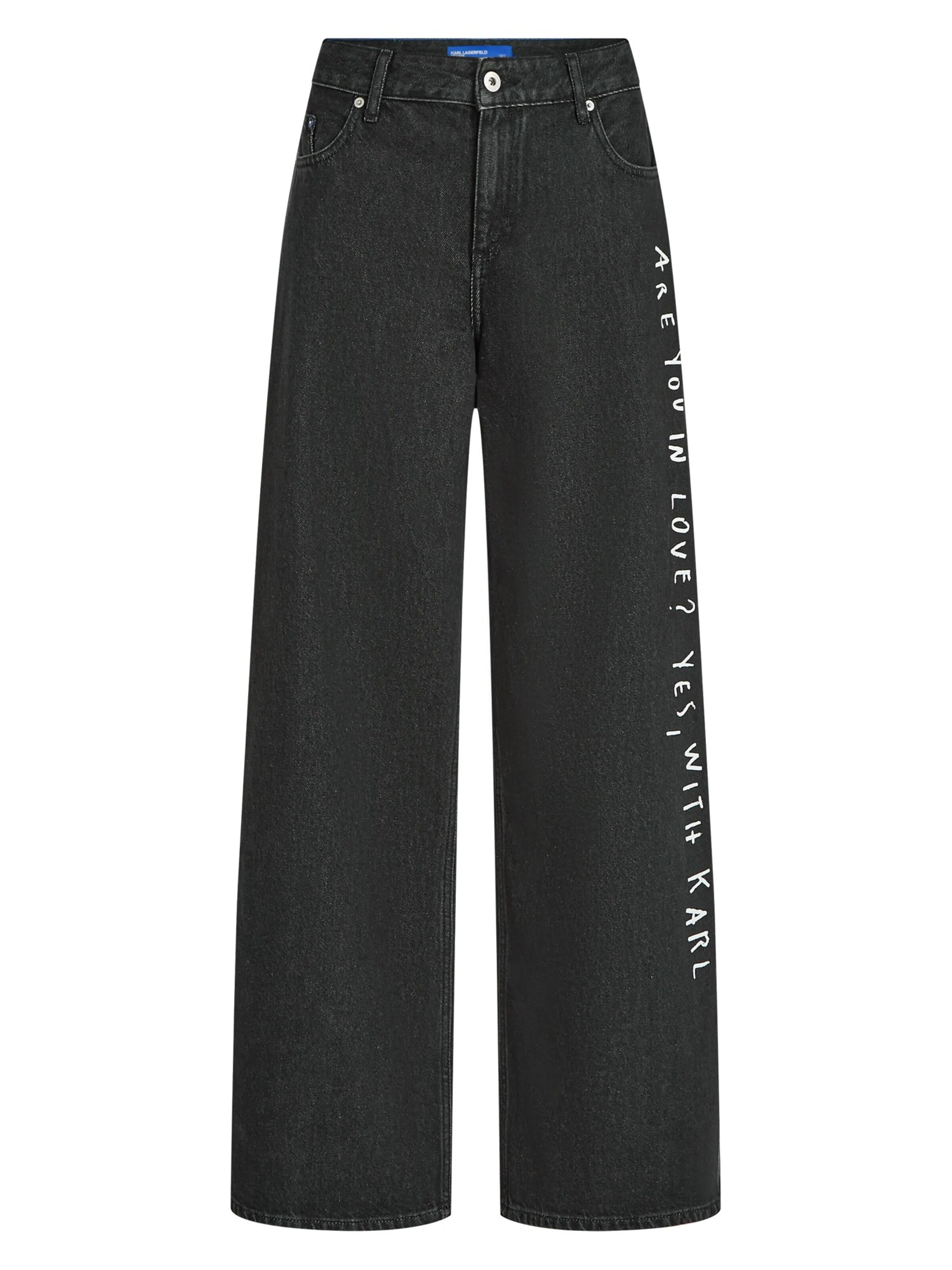 KARL LAGERFELD JEANS Loosefit Jeans ' KLJ X Pietro Terzini' in Schwarz: Vorderseite