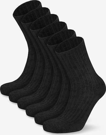 Chaussettes normani en noir : devant