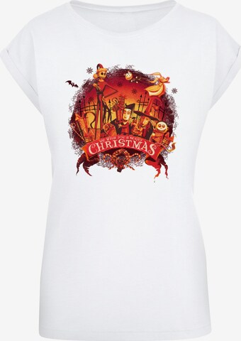 ABSOLUTE CULT Shirt 'The Nightmare Before Christmas - Scary Christmas' in Wit: voorkant