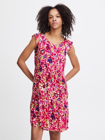 ICHI Letné šaty 'MARRAKECH' - ružová: predná strana