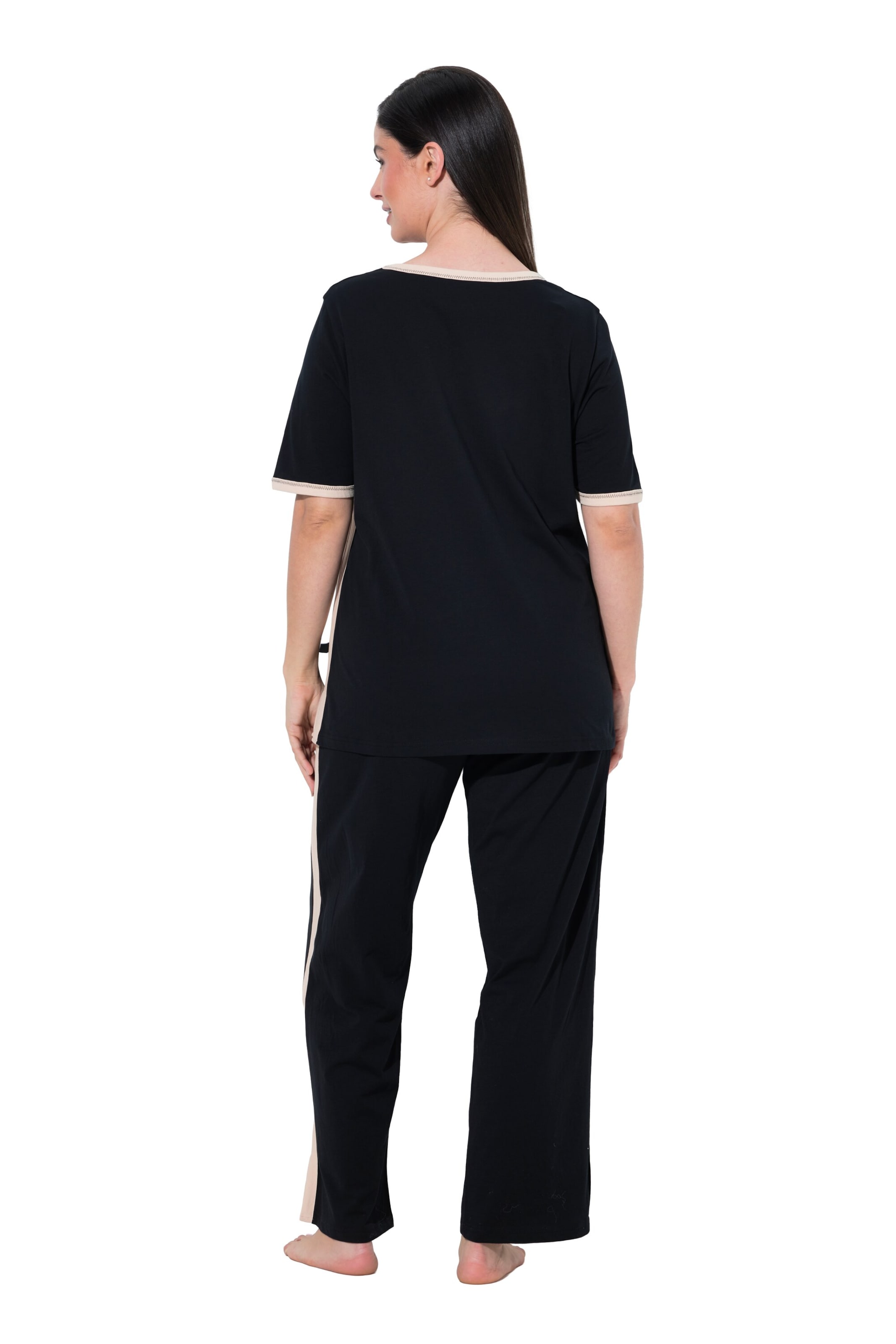Ulla Popken Pyjama in Zwart