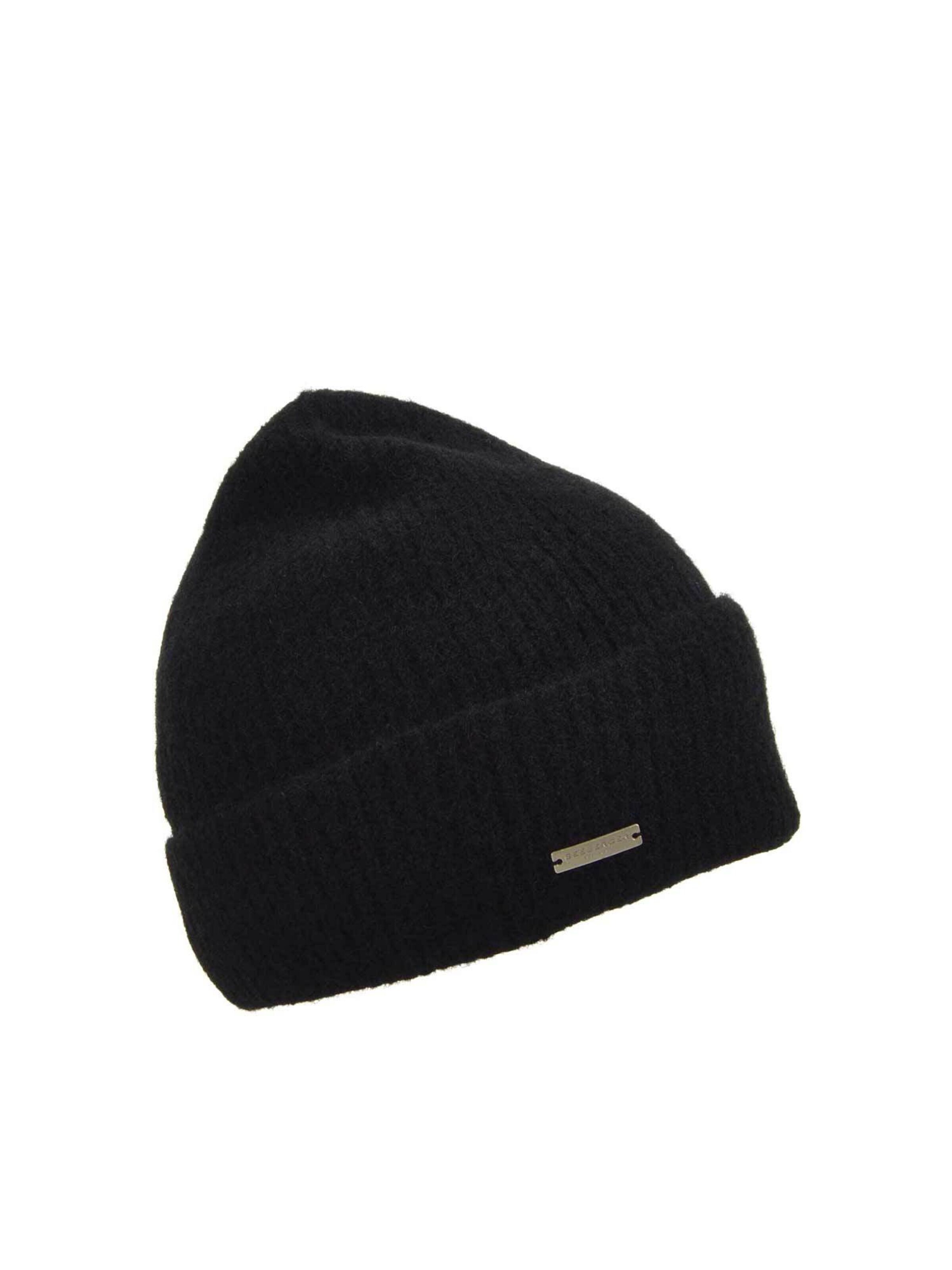 Seeberger Beanie 'Mütze' in Black: front