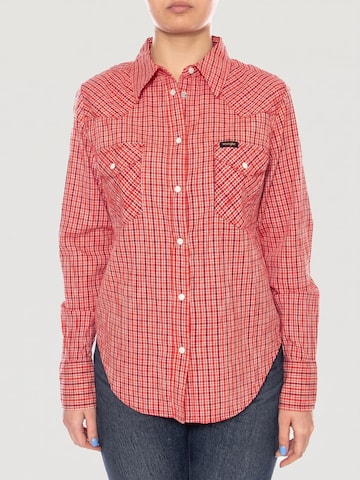 WRANGLER Bluse 'WESTERN' i rød
