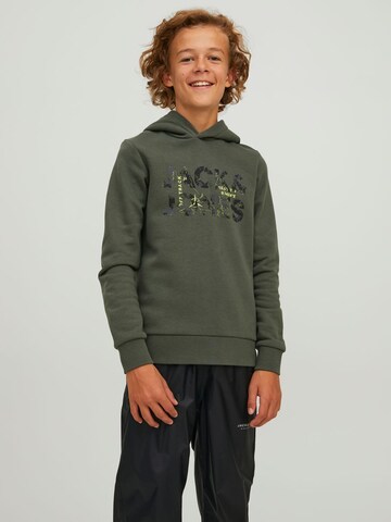 Jack & Jones Junior Sweatshirt 'Tech' in Grün: predná strana