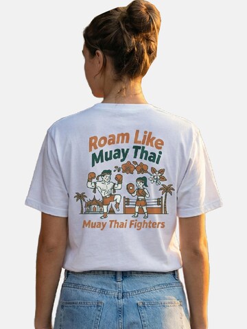 RoamLikeSummer Shirt 'Muay Thai Fighters' in White