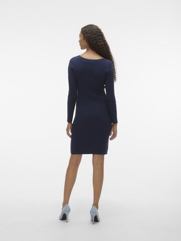 VERO MODA Gebreide jurk 'ABA' in Blauw