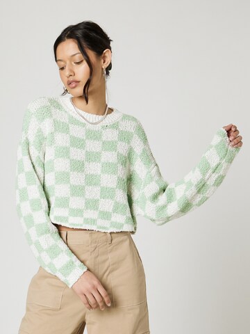 florence by mills exclusive for ABOUT YOU Sweater 'Peace & Quite' in Green: front