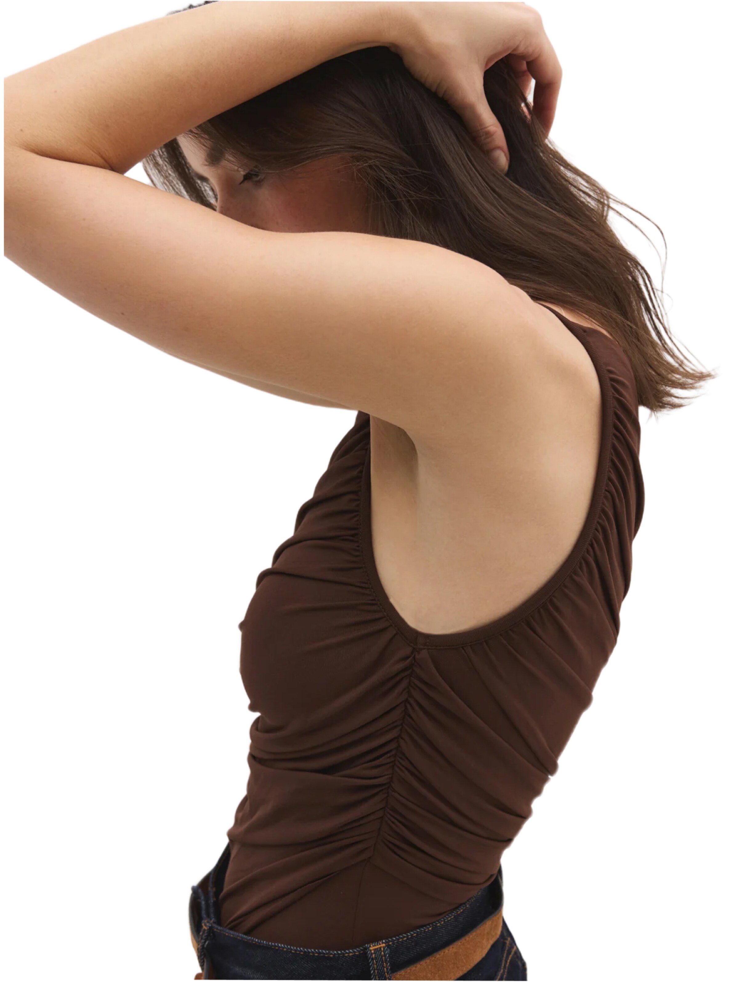 No Matter What Shirt bodysuit in Brown