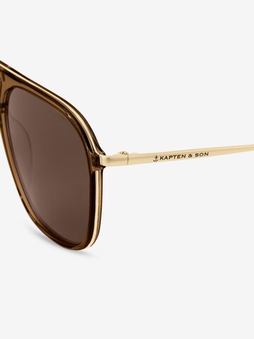 Kapten & Son Okulary przeciwsłoneczne 'Zurich Transparent Caramel Brown' w kolorze brązowy