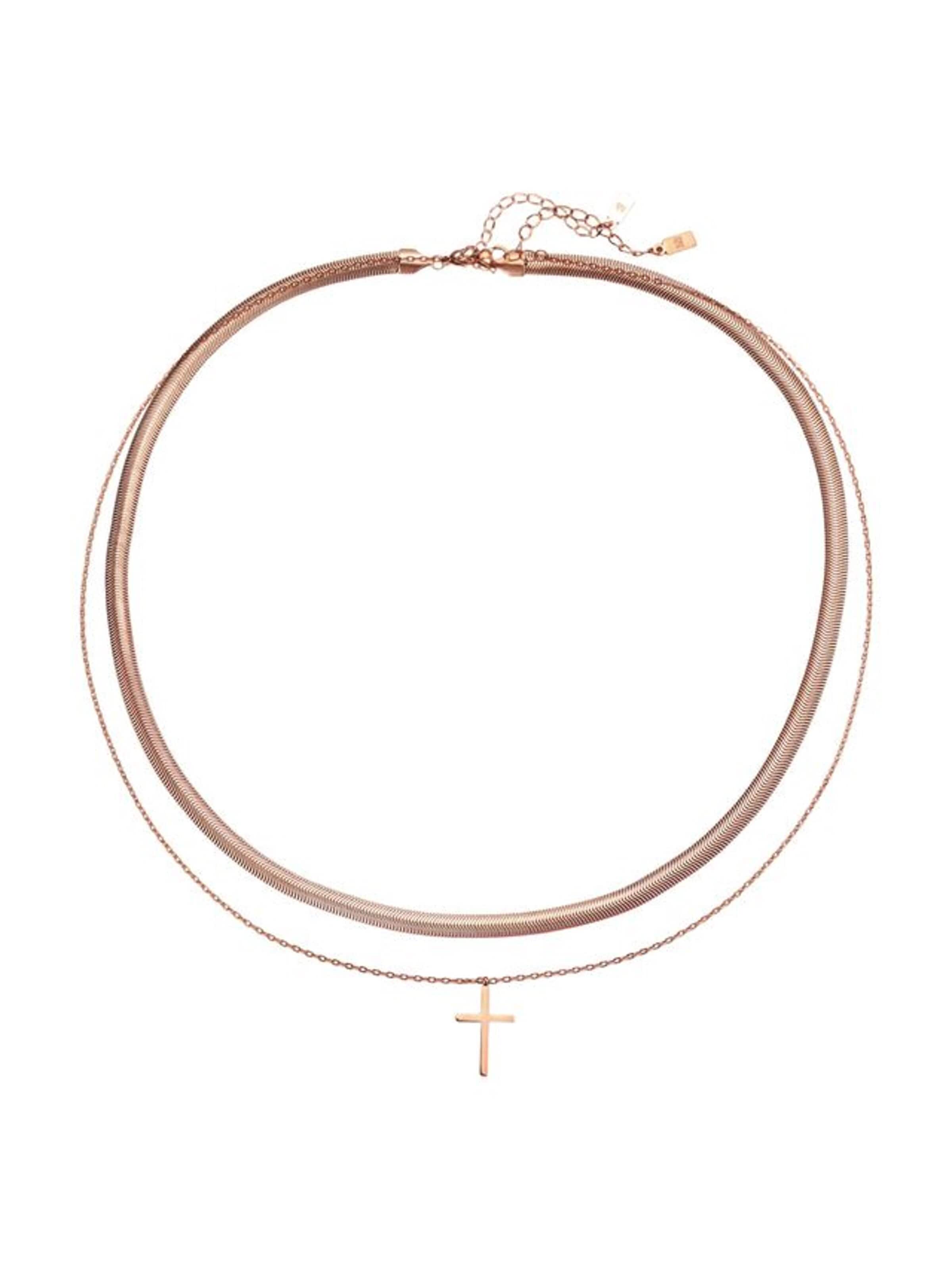Parure de bijoux 'Iconic Cross' Hey Happiness en or : devant