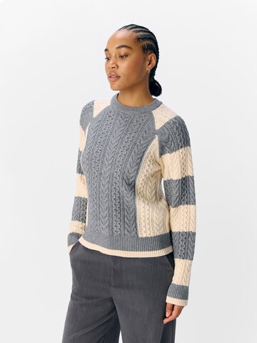 Pull-over OBJECT en gris : devant