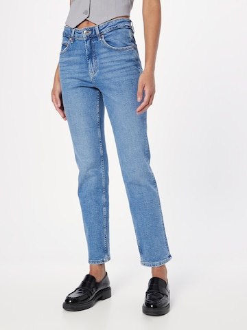 Gina Tricot Slimfit Jeans in Blauw: voorkant