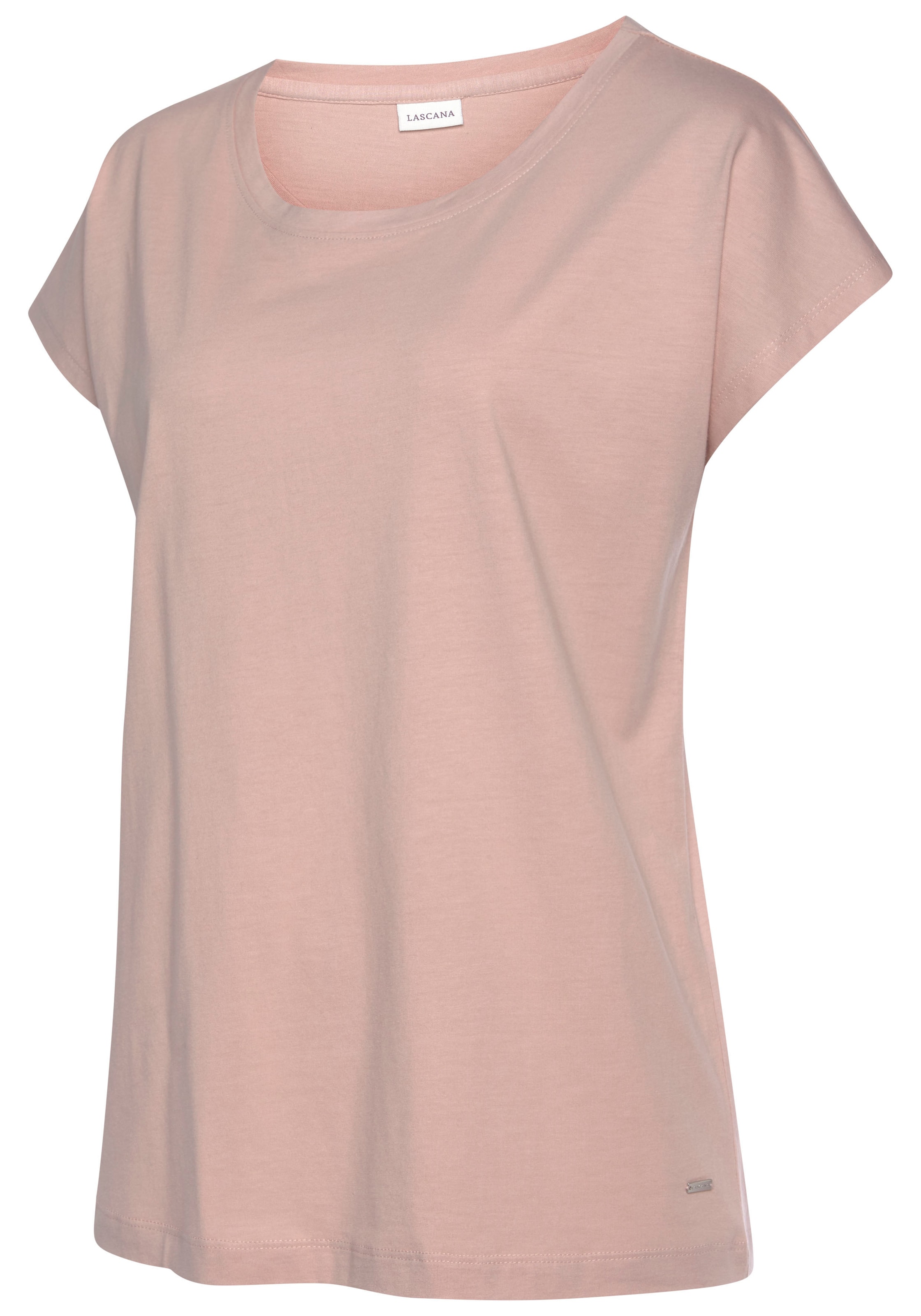 LASCANA Футболка для сна в Ярко-розовый
