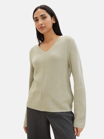 TOM TAILOR Sweater in Green: front