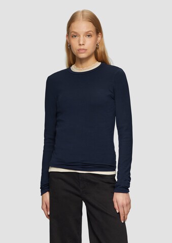 QS Shirt in Blau: Vorderseite