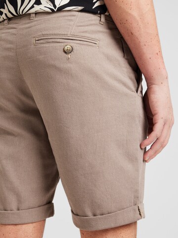 SELECTED HOMME - Loosefit Calças chino 'LUTON' em castanho