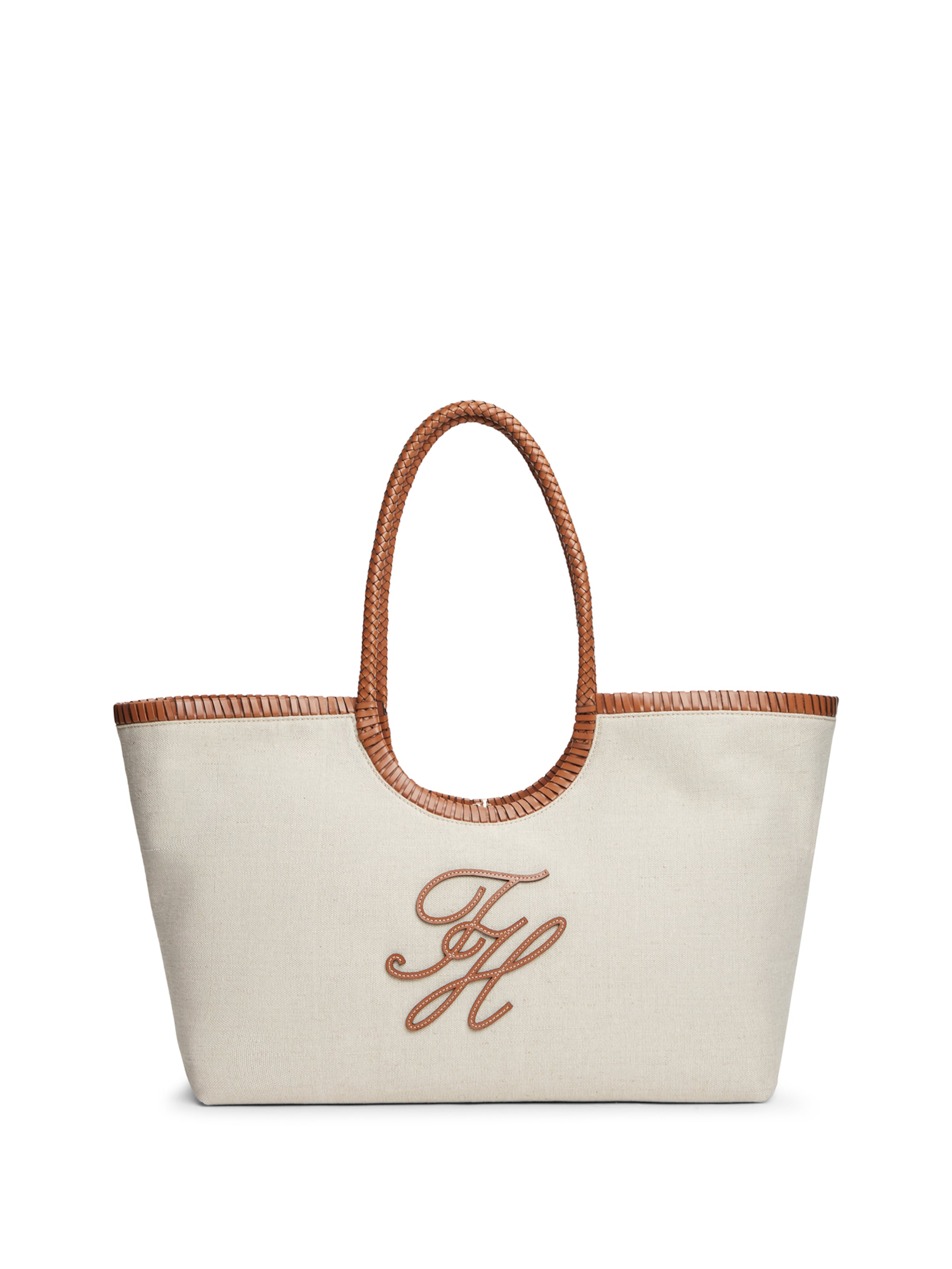 TOMMY HILFIGER Shopper in hellbeige / cognac, Produktansicht