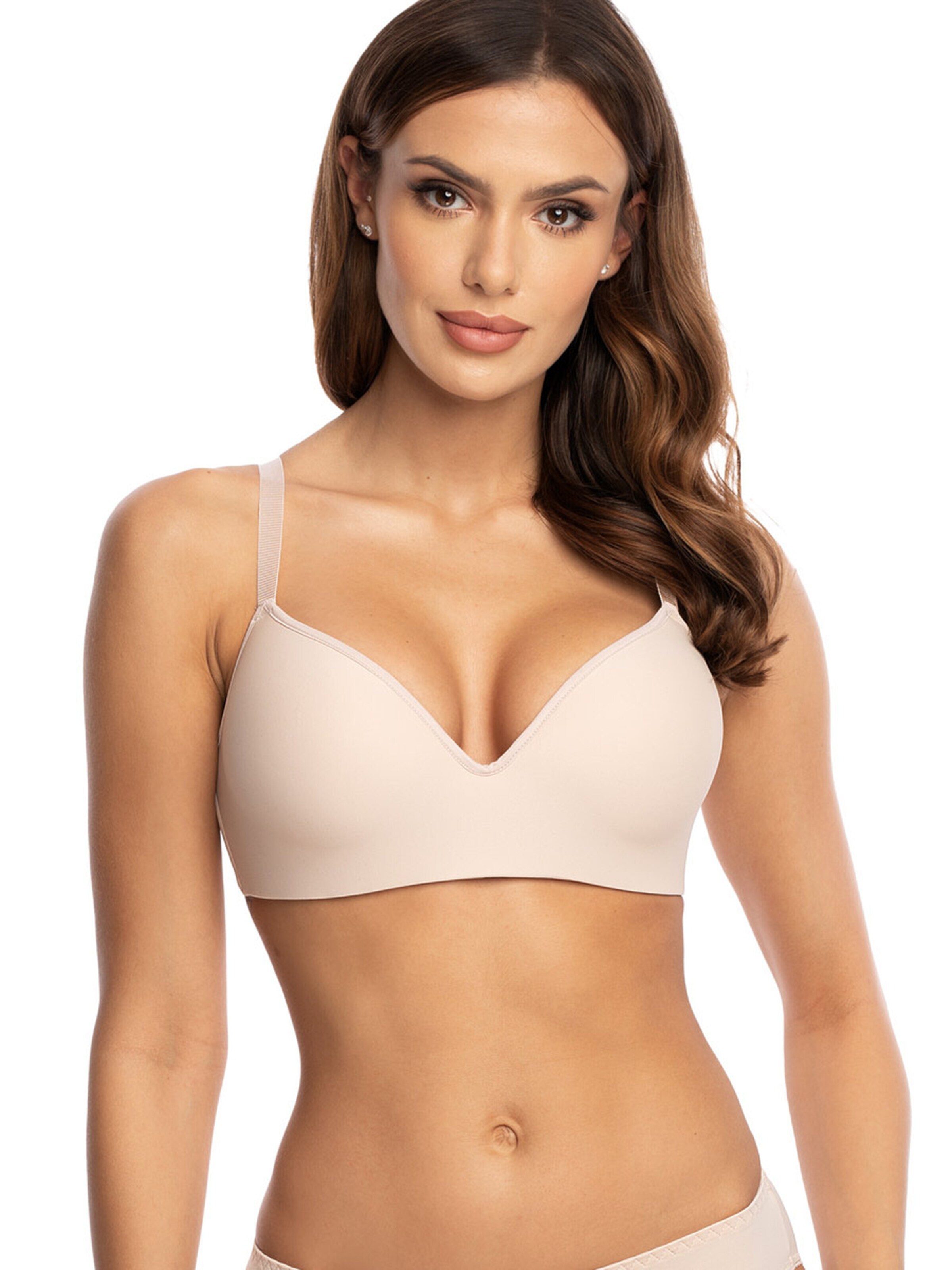 MILENKA Bra 'Wireless t-shirt bra' in Beige: front