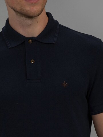 Laurent Vergne Shirt 'Hugo Cotton Pique Polo in Navy Blue' in Blue