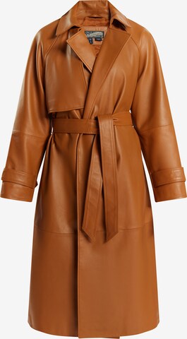 Manteau mi-saison 'Incus' DreiMaster Vintage en marron : devant