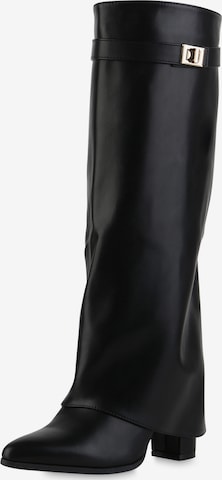 Van Hill Stiefel 'Cassia' in Schwarz: Vorderseite