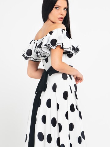 MATSOUR’I Cocktailkleid 'Scarlett Midi' in Weiß