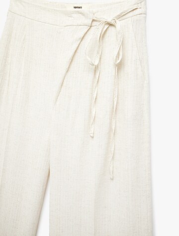Koton Wide leg Pleat-front trousers in Beige