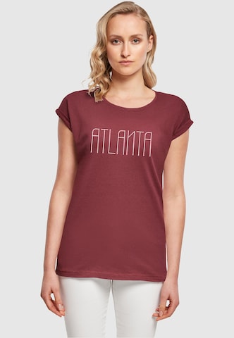 Merchcode T-Shirt 'Atlanta X' in Rot: predná strana