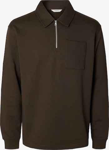 SELECTED - Sudadera 'SLMScott' en marrón: frente