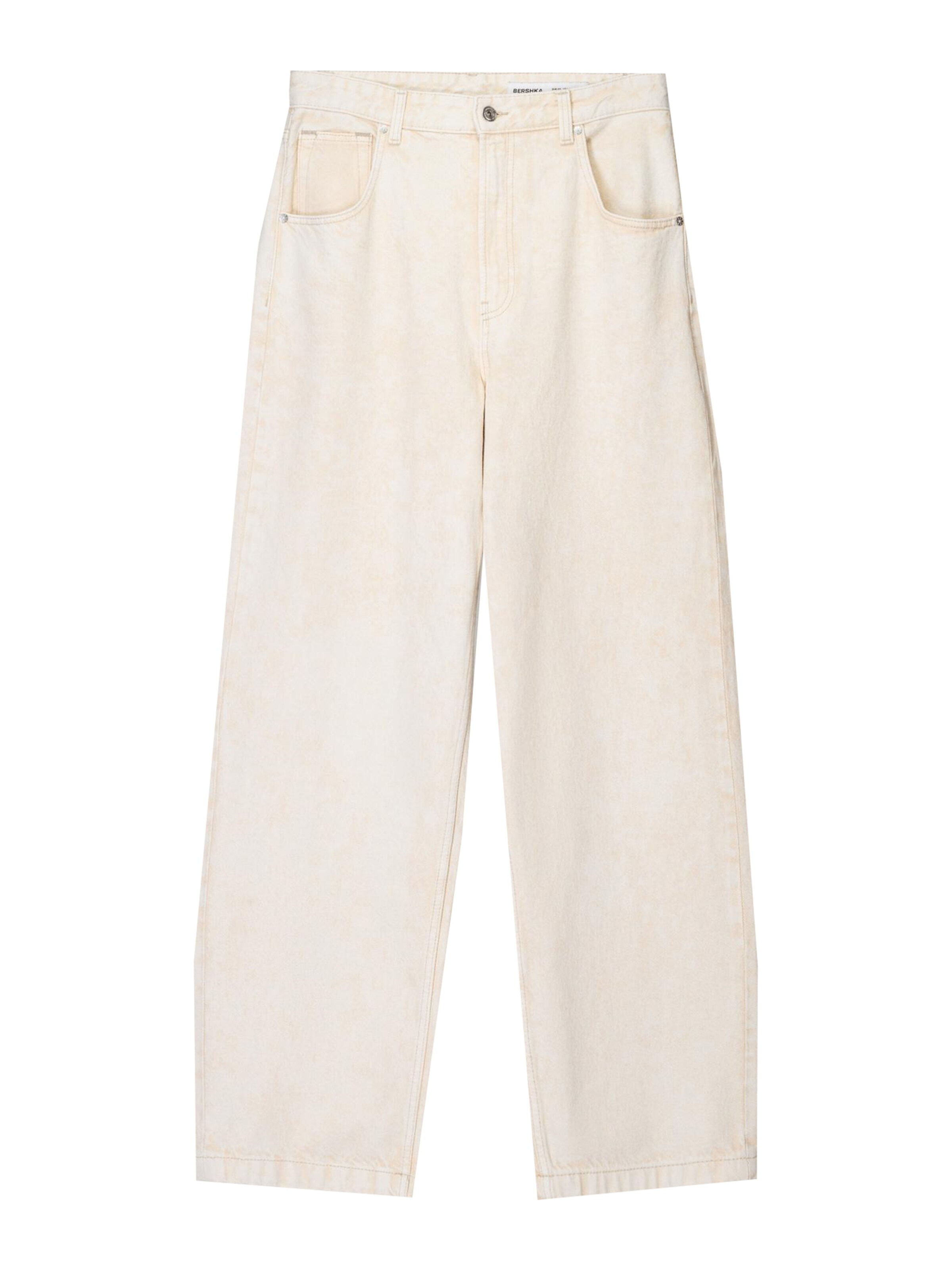 Bershka Baggy Džínsy - Béžová: predná strana