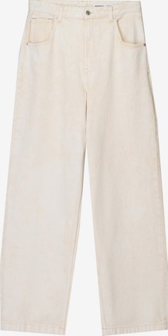 Bershka Baggy Jeans in Beige: Vorderseite
