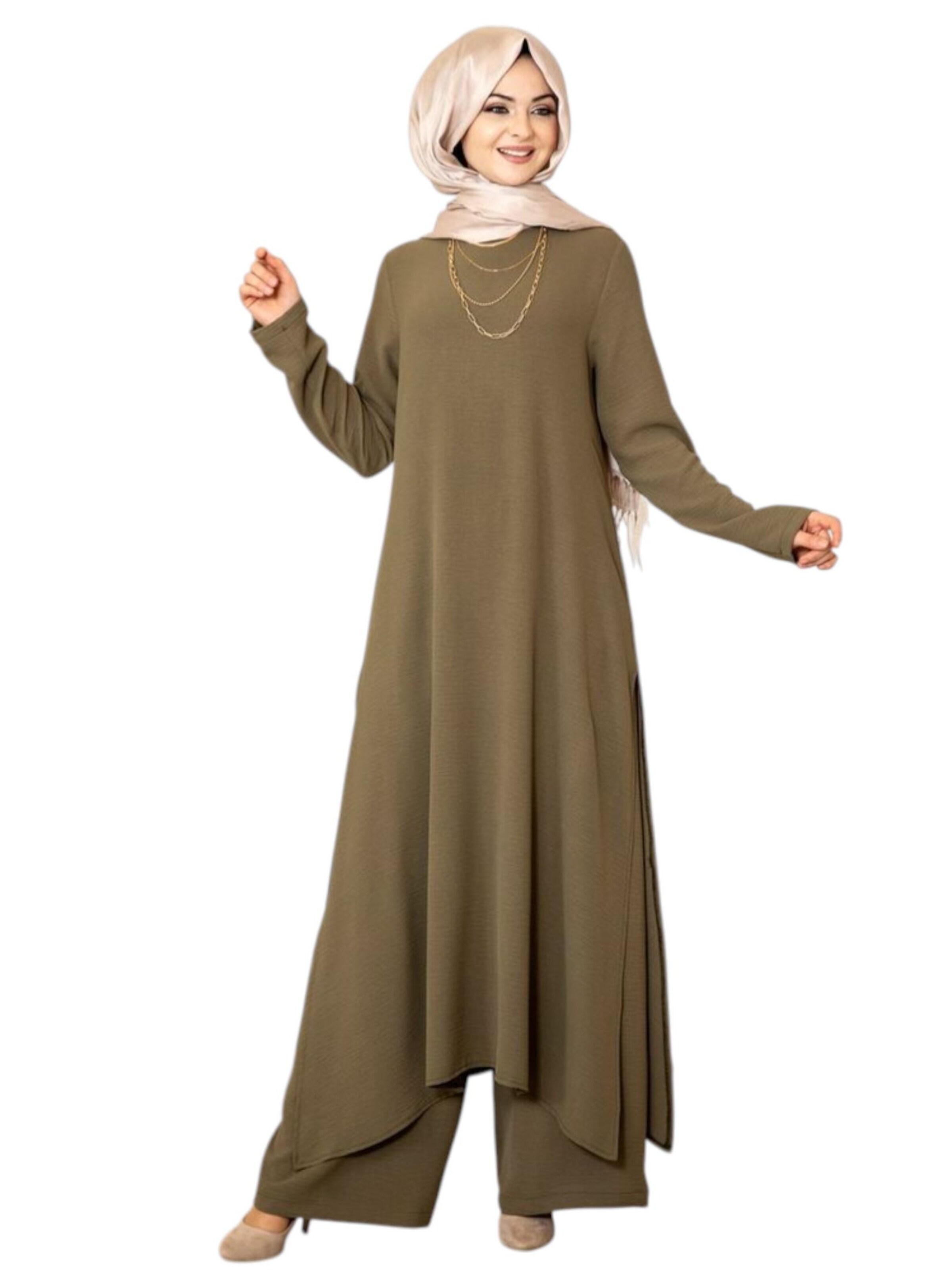 fashionshowcase Buksedragt 'Modest ECE-Set' i grøn