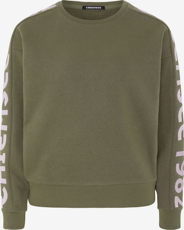 CHIEMSEE Αθλητική μπλούζα φούτερ σε πράσινο: μπροστά