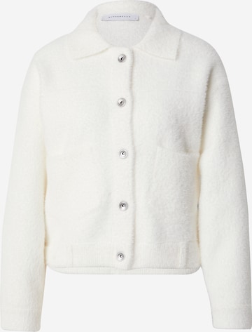 RINO & PELLE Gebreid vest 'Bubbly' in Wit: voorkant