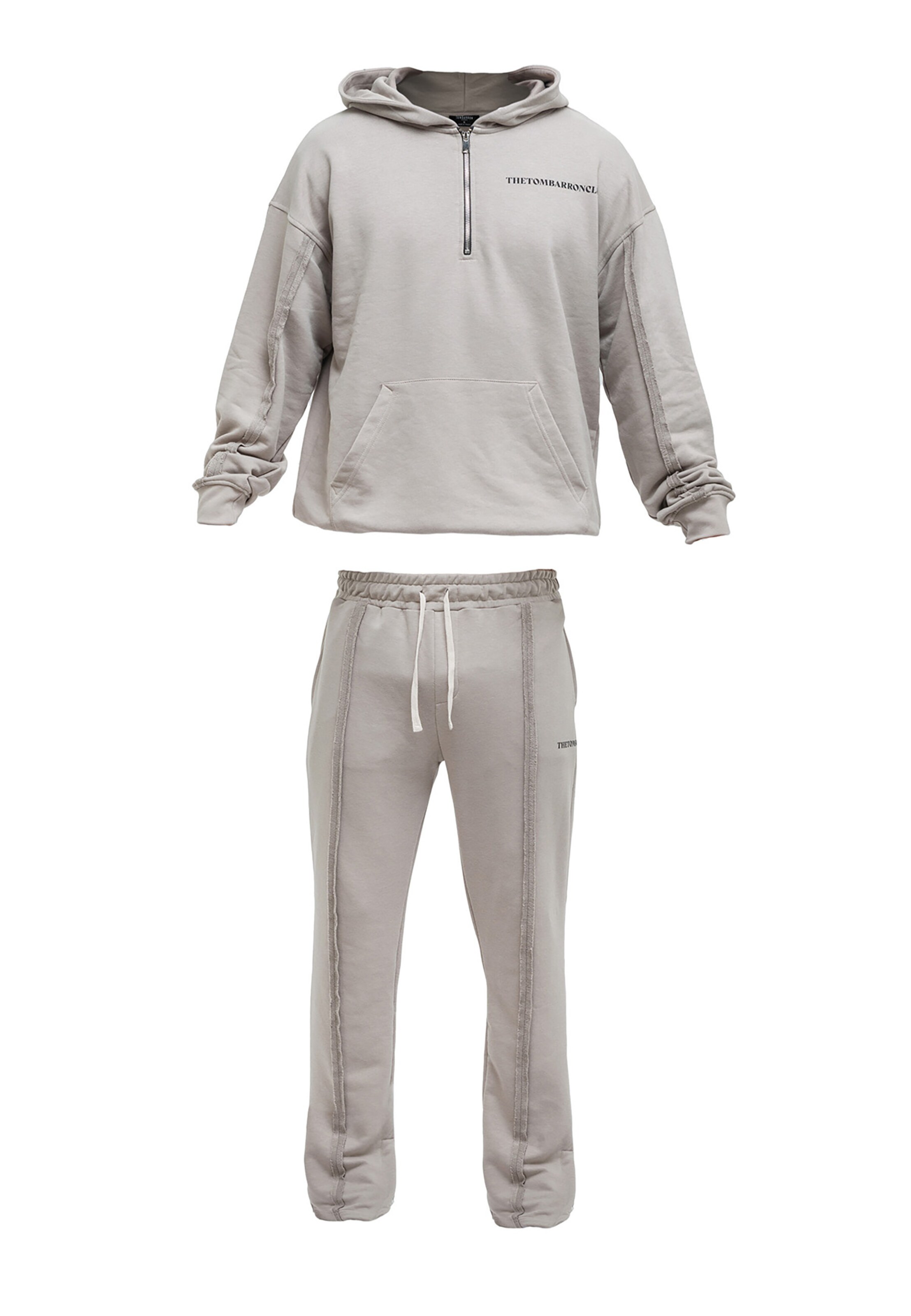 Tom Barron Trainingspak in Grijs: voorkant