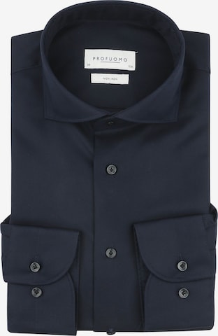 Profuomo Slim fit Button Up Shirt in Blue: front