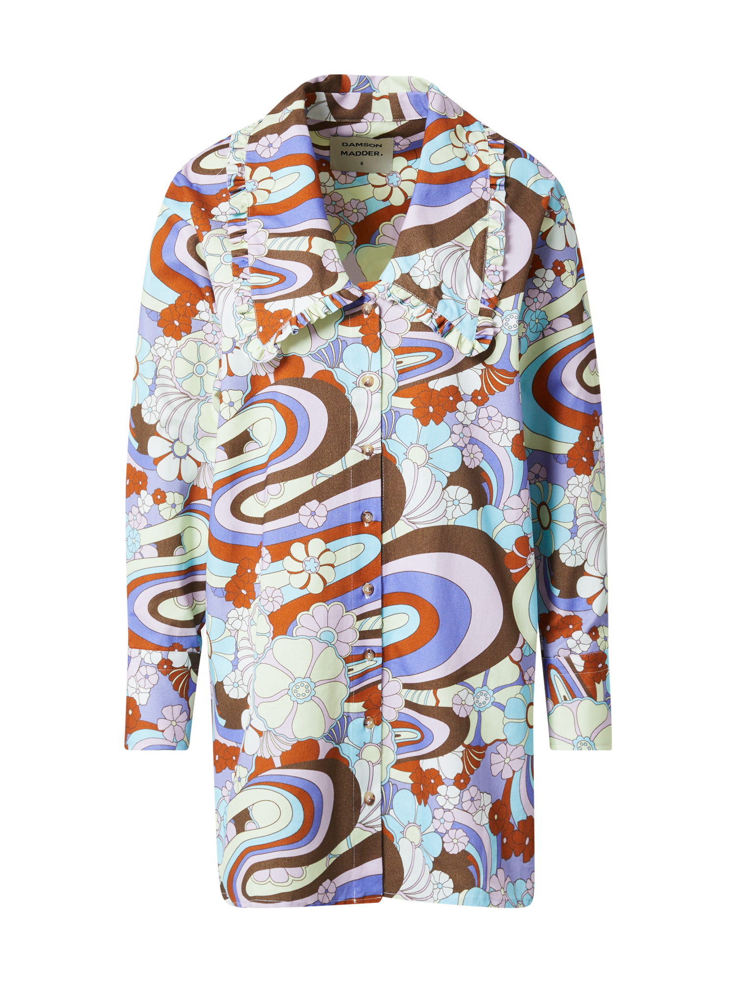 Donna Abbigliamento Damson Madder Abito camicia in Colori Misti 