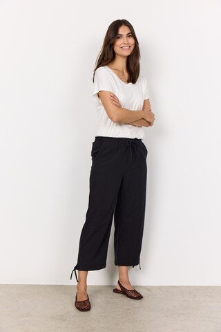 Soyaconcept Loose fit Pleat-front trousers 'Cissie' in Black