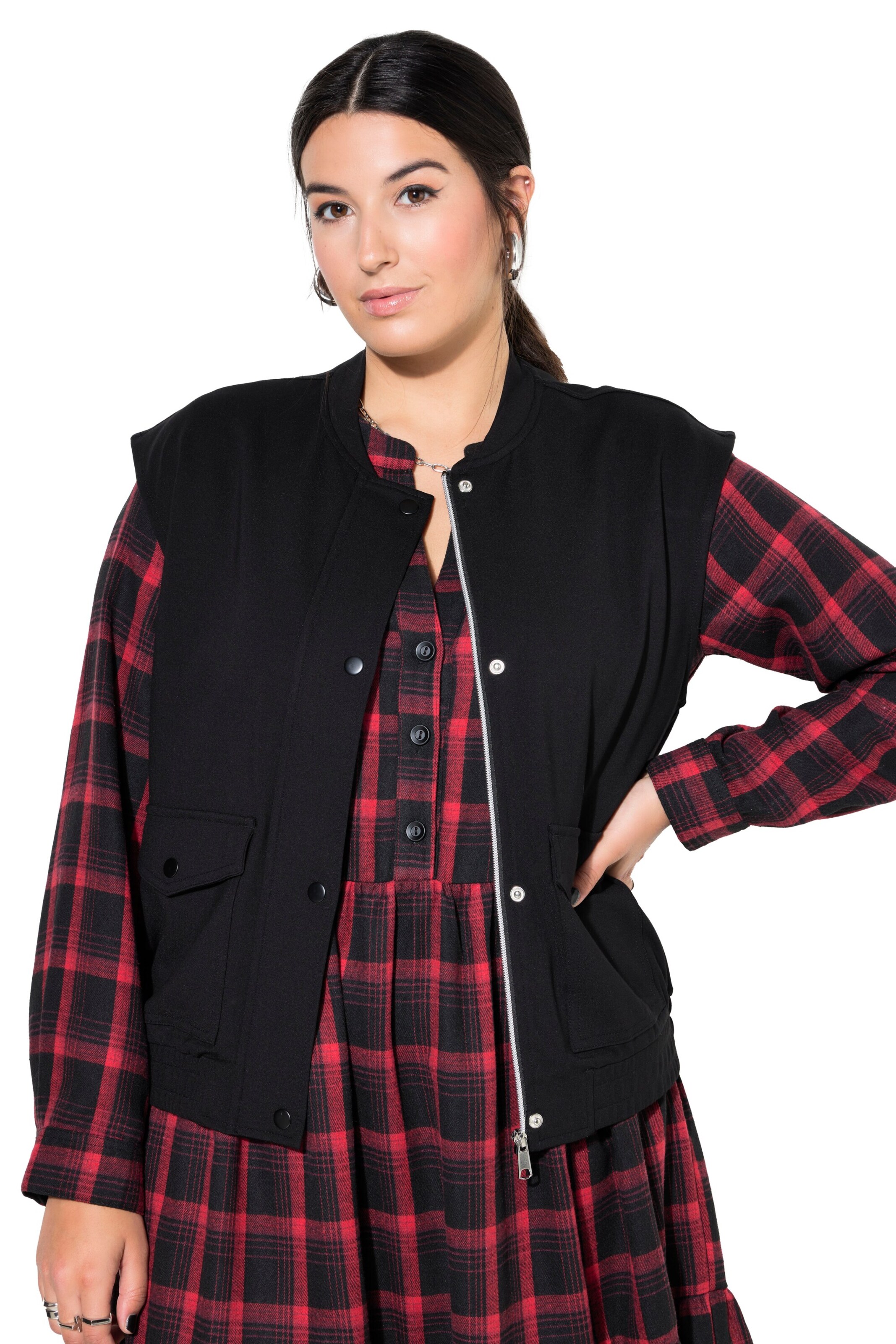 Studio Untold Weste in Schwarz: Vorderseite