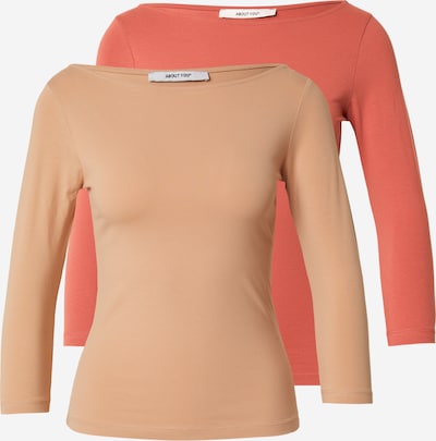 Marškinėliai 'Hedda' iš ABOUT YOU, spalva – smėlio spalva / pastelinė raudona, Prekių apžvalga