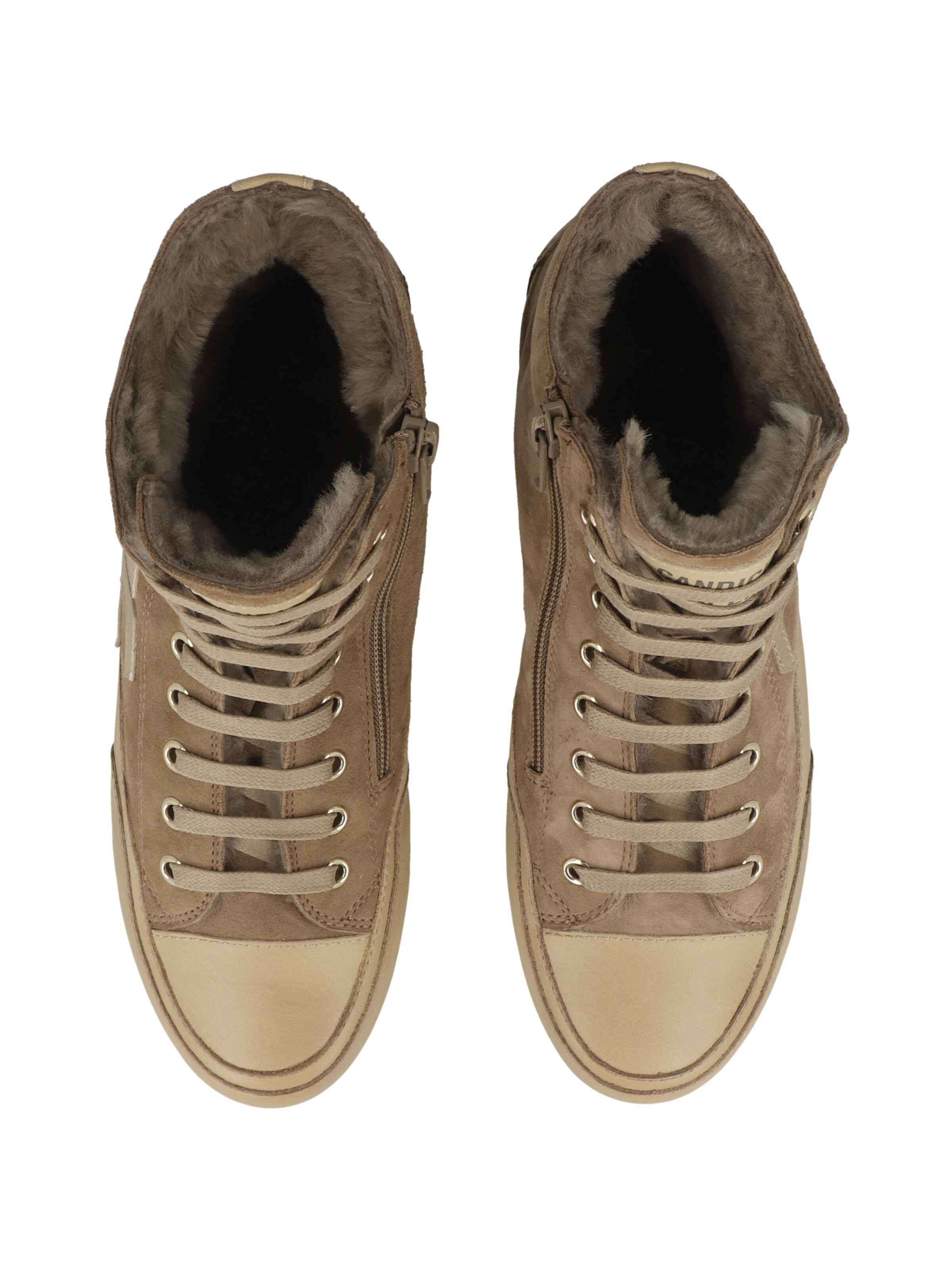 Baskets hautes 'Plus Fur CC' Candice Cooper en beige