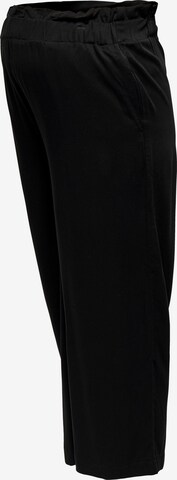 Only Maternity Wide leg Broek 'Caly' in Zwart: voorkant