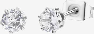 Lucardi Earrings in Silver: front