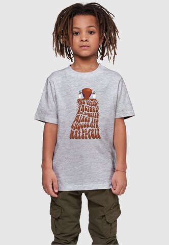 T-Shirt 'Willy Wonka - Chocolate Waterfall' ABSOLUTE CULT en gris : devant