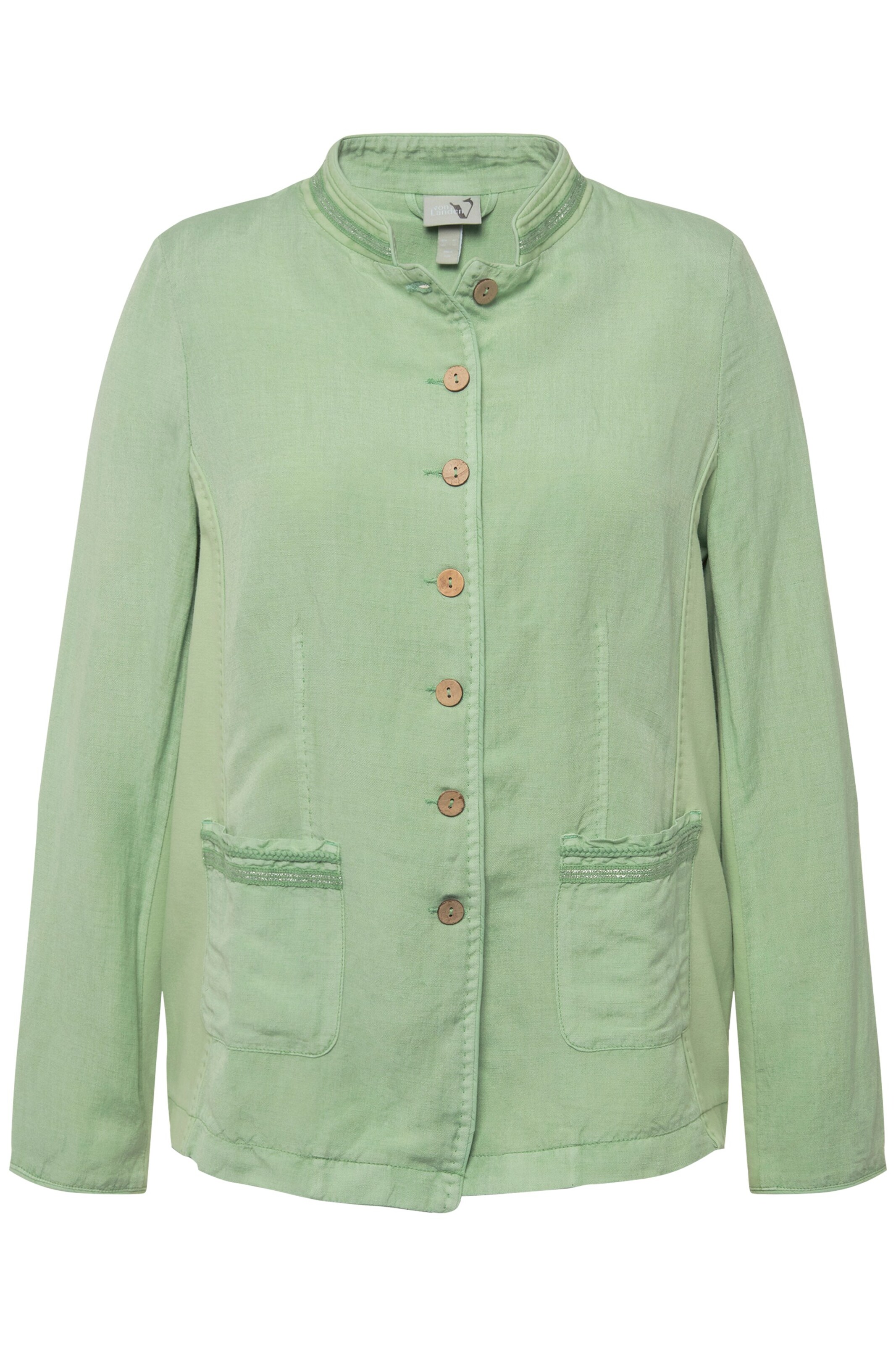 Ulla Popken Tussenjas in Groen: voorkant