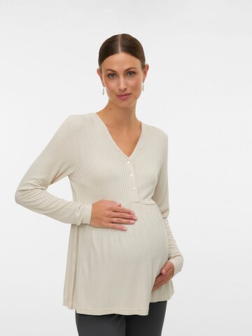 T-shirt MAMALICIOUS en gris : devant