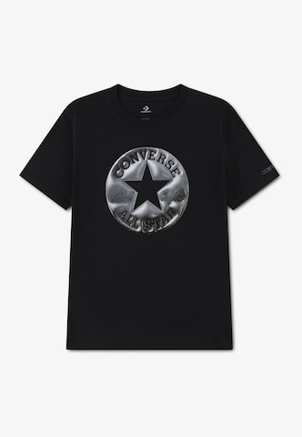 CONVERSE - Camiseta en negro: frente