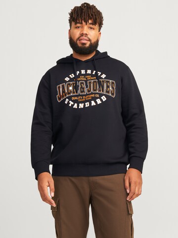 Sweat-shirt Jack & Jones Plus en noir : devant