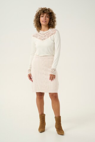 Jupe 'Dela' Cream en beige